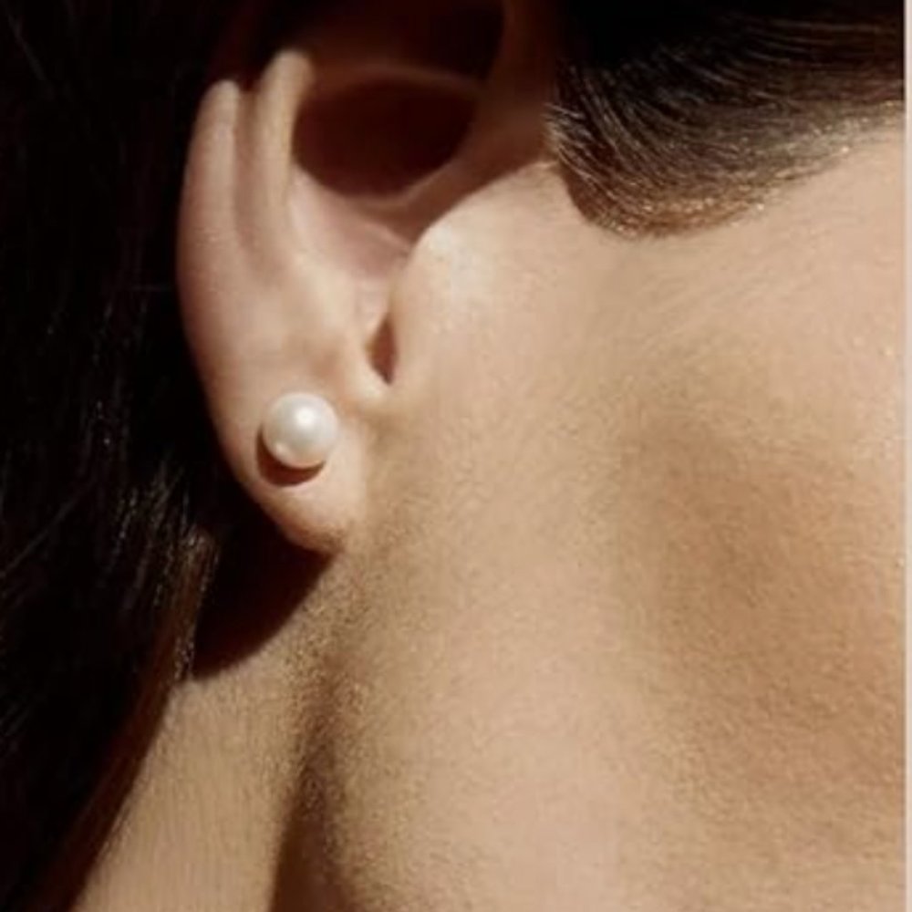 7.0-7.5mm Pearl Stud Earrings - Picture 6 of 6